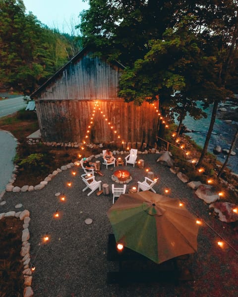 Our riverview patio and beer garden. Photo by @dirtandglass