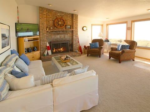 Main floor beachfront living room
