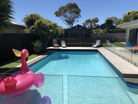 Pool view from the outdoor area. 