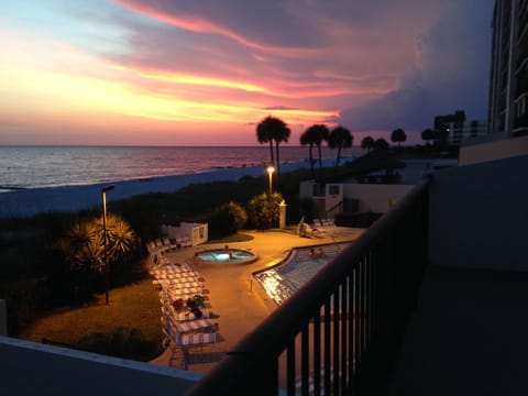 Balcony View of Gulf at Sunset