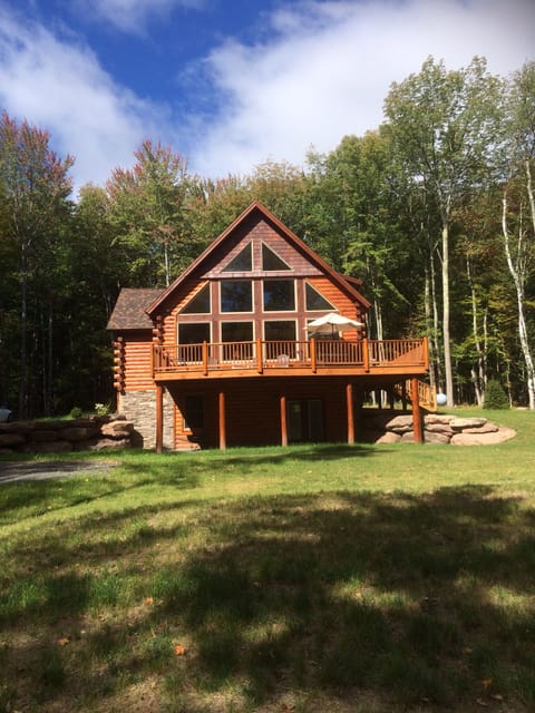 Front house showing wrap around patio