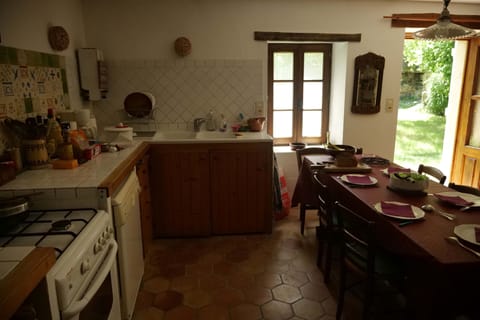 Kitchen, opening onto the courtyard.