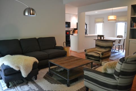 Comfy living room with custom furniture