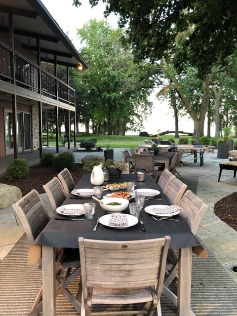 Amazing outside huge 3000+ sqft stone patio