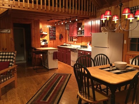 View of the kitchen from the front door