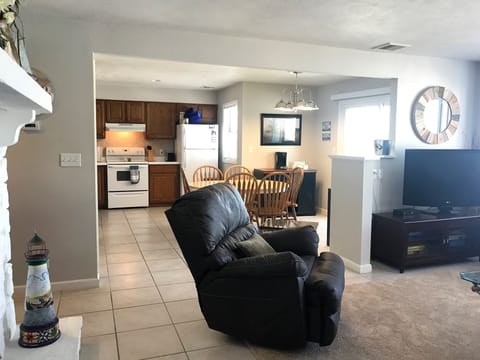 The open concept living area provides plenty of space for family and friends.