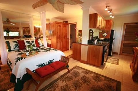 Studio Retreat with Armoire, Bath Vanity, and Full Kitchen