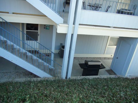 Our condo is one level down from the parking lot.