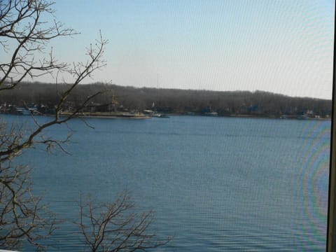 View of the lake from the living room.