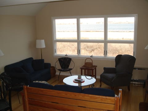 Roomy living area with cable tv.  Wifi provided