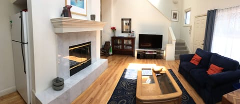 View from kitchen into living room