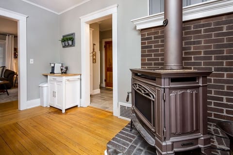 Wood stove is only for looks :)