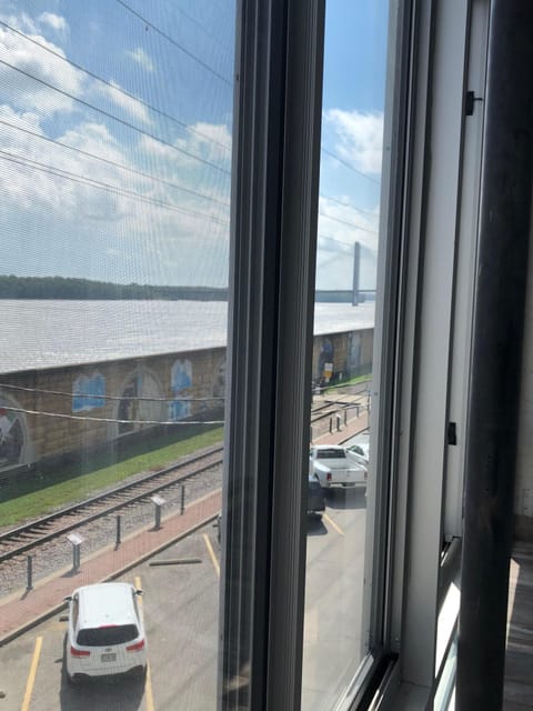 View of the Mississippi and the bridge leading to Illinois