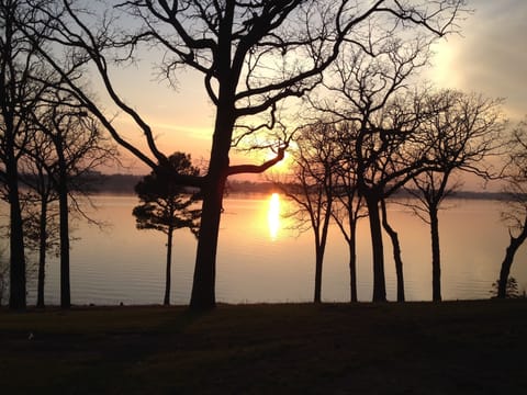 Evening View of Lake from back patio.