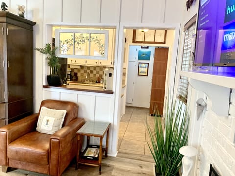 Living room view to kitchen. 