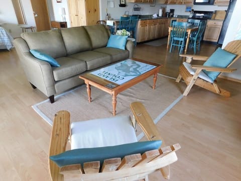 Living area. Large television not shown.