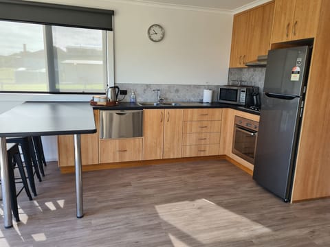 Fridge/ Freezer, microwave, oven and gas hot plates