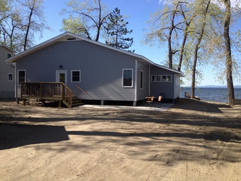 Road side view/parking area.  You are on the beach!