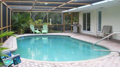 Fully screened-in, heated pool