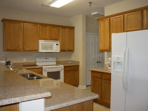  Fully equipped kitchen with full size appliances.
Typical 2 BR unit 