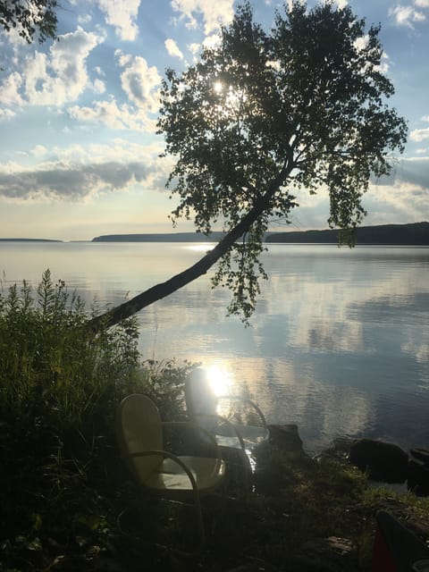 Lake shore in front of house