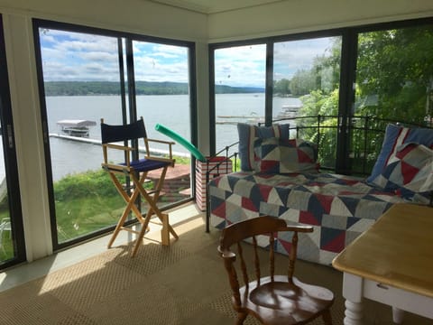 Gather on the Sleeping Porch for morning coffee or an afternoon nap!
