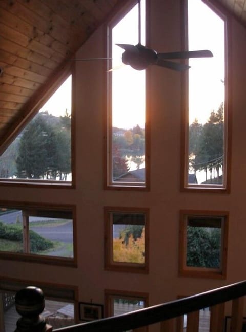 View of Mayfield Lake from the loft of the Harmony Retreat