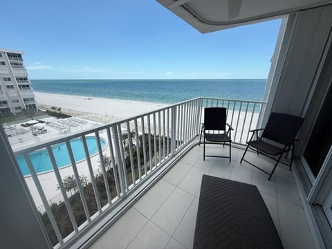 View of the Gulf and the pool right from balcony