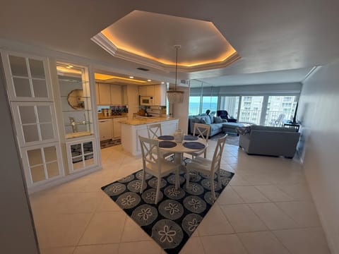 View of dining, kitchen and family room