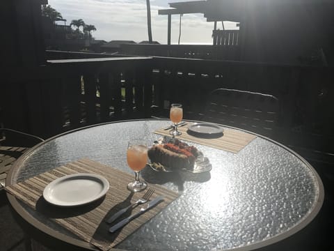 Enjoy Ocean views and sunsets from lower lanai.  