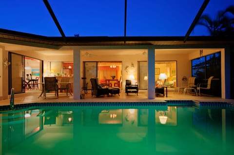Large heated pool with comfortable lanai. You will never want to leave.