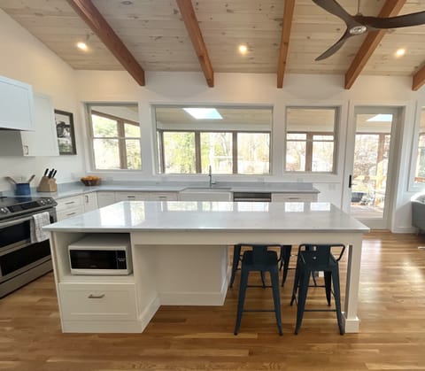 Kitchen - newly remodeled - with island seating 