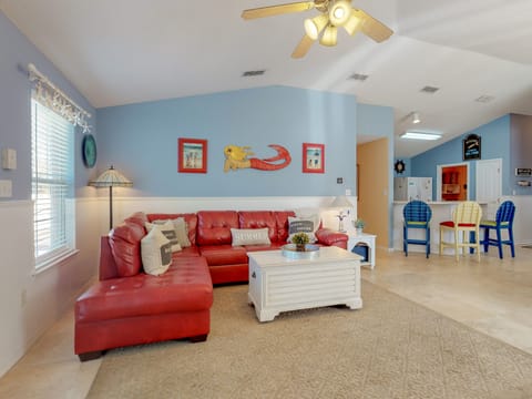 Living Room with Chaise and TV