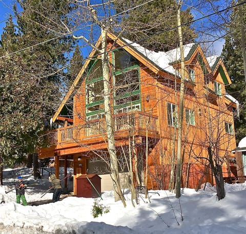 Lake Tahoe Chalet in the winter. 