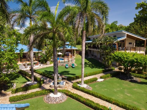 3 separate buildings for your privacy and togetherness, nestles the giant pool..