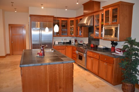 Our gourmet kitchen is fully equipped and waiting for you.