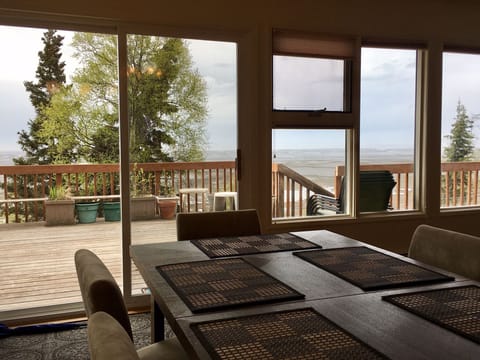 Dining Room.  Table seats 6 and the views make an enchanting evening