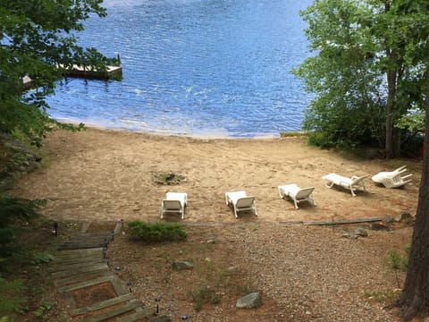 Private beach with firepit!