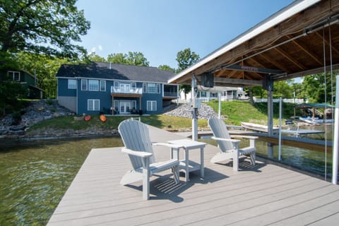 View of house from one of the two docks.
