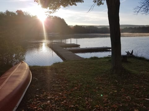 Private dock with canoe and kayaks available for your use