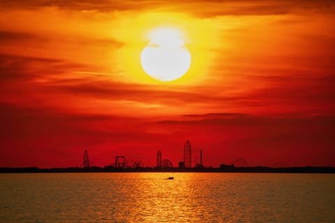 Views of Cedar Point from Mitiwanga Park. And a beautiful sunset!