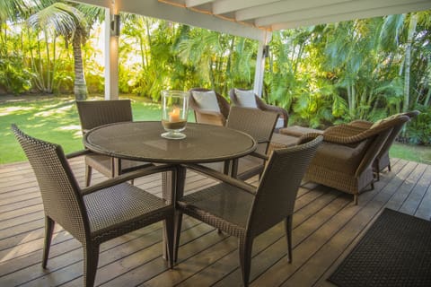 Dining and relaxing in the privacy of your tropical oasis