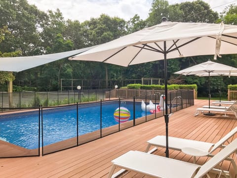 Pool and tennis court