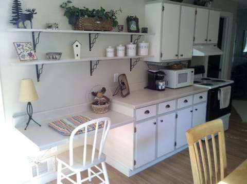 desk area in kitchen