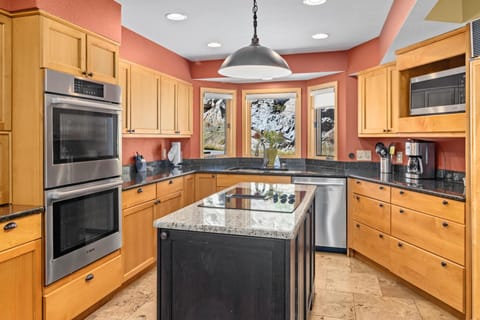 Spacious kitchen with modern appliances