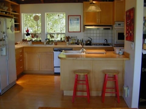 Fully equiped kitchen, gas stove, and appliances for real family cooking