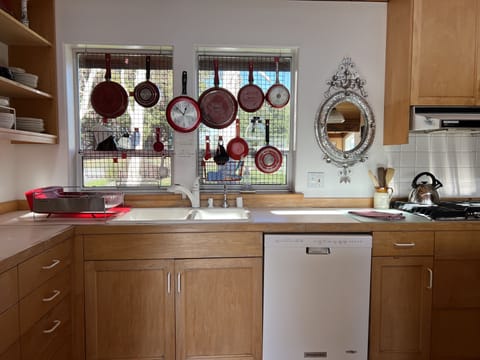 Kitchen with ample cookware