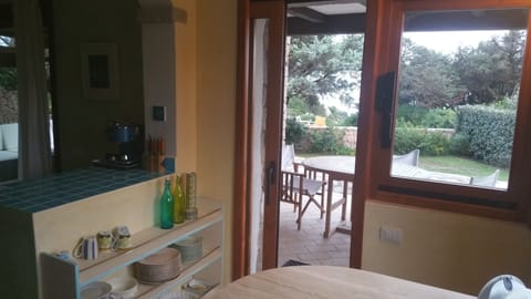 Looking out from the main apartment kitchen