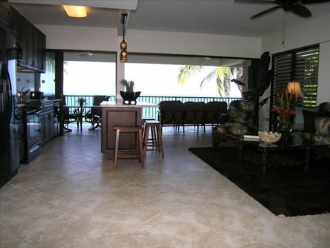 Kitchen and Great Room completely open