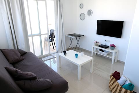 living room with double sofa bed
